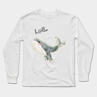 Whale T shirt under the sea cute design for Mom, teen who love sea life Long Sleeve T-Shirt